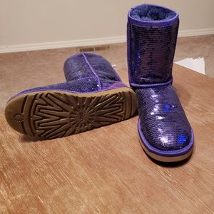 Purple sequin uggs